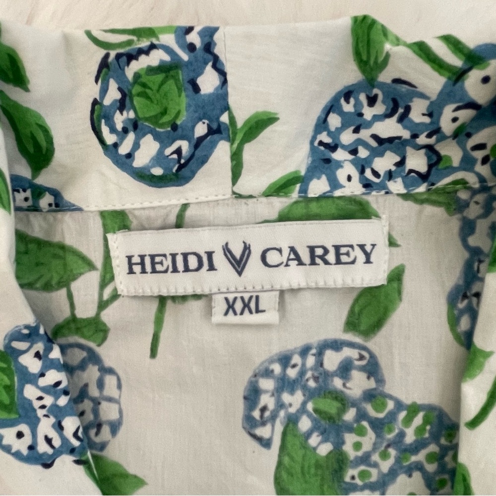 Heidi Carey Blue & White Hydrangea Cotton Poplin Scalloped Pajamas - Picture 10 of 16